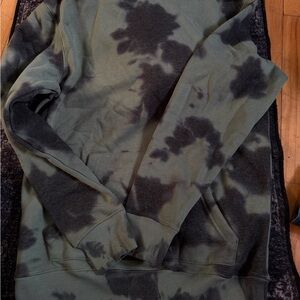 Unbranded Green & Black Tie-Dye Pullover Hoodie